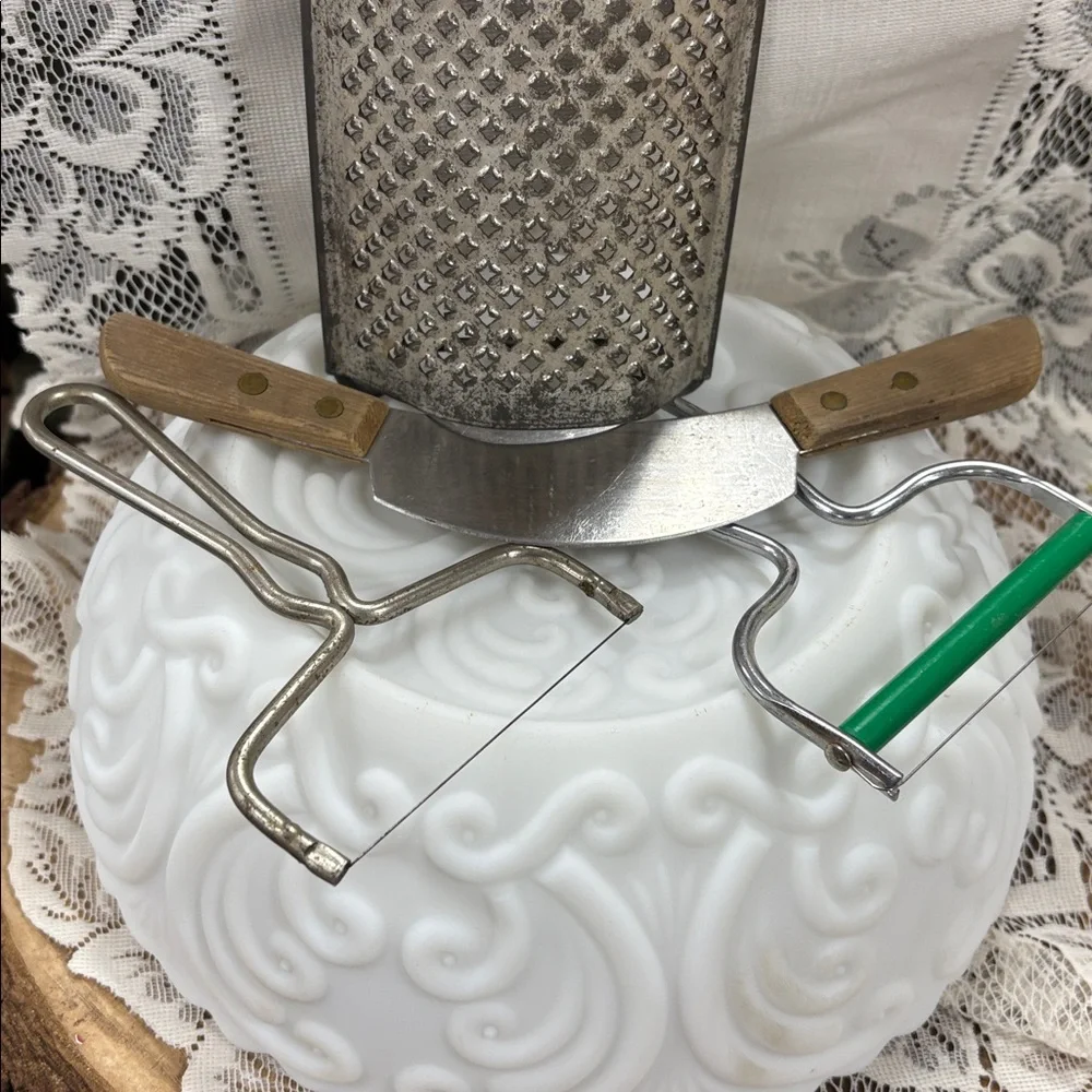 Vintage Metal Grater and cheese cutters